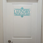 Wash Dry Fold Repeat Laundry Room Wall Art, bold vinyl lettering